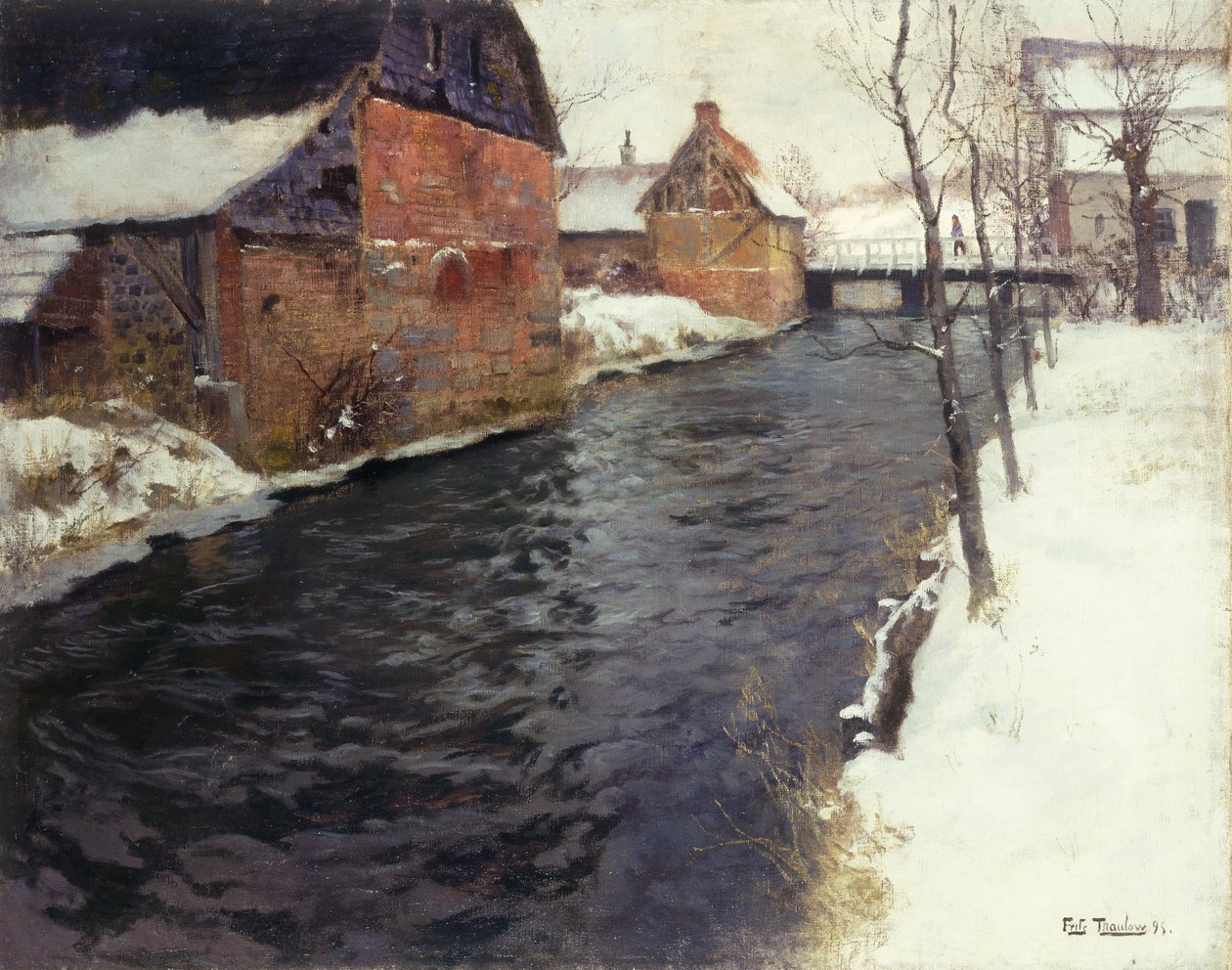 Zimní říční krajina, 1895 od Frits Thaulow