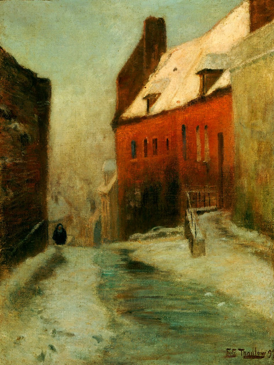 Zimní pouliční scéna, Montreuil, 1894 od Frits Thaulow