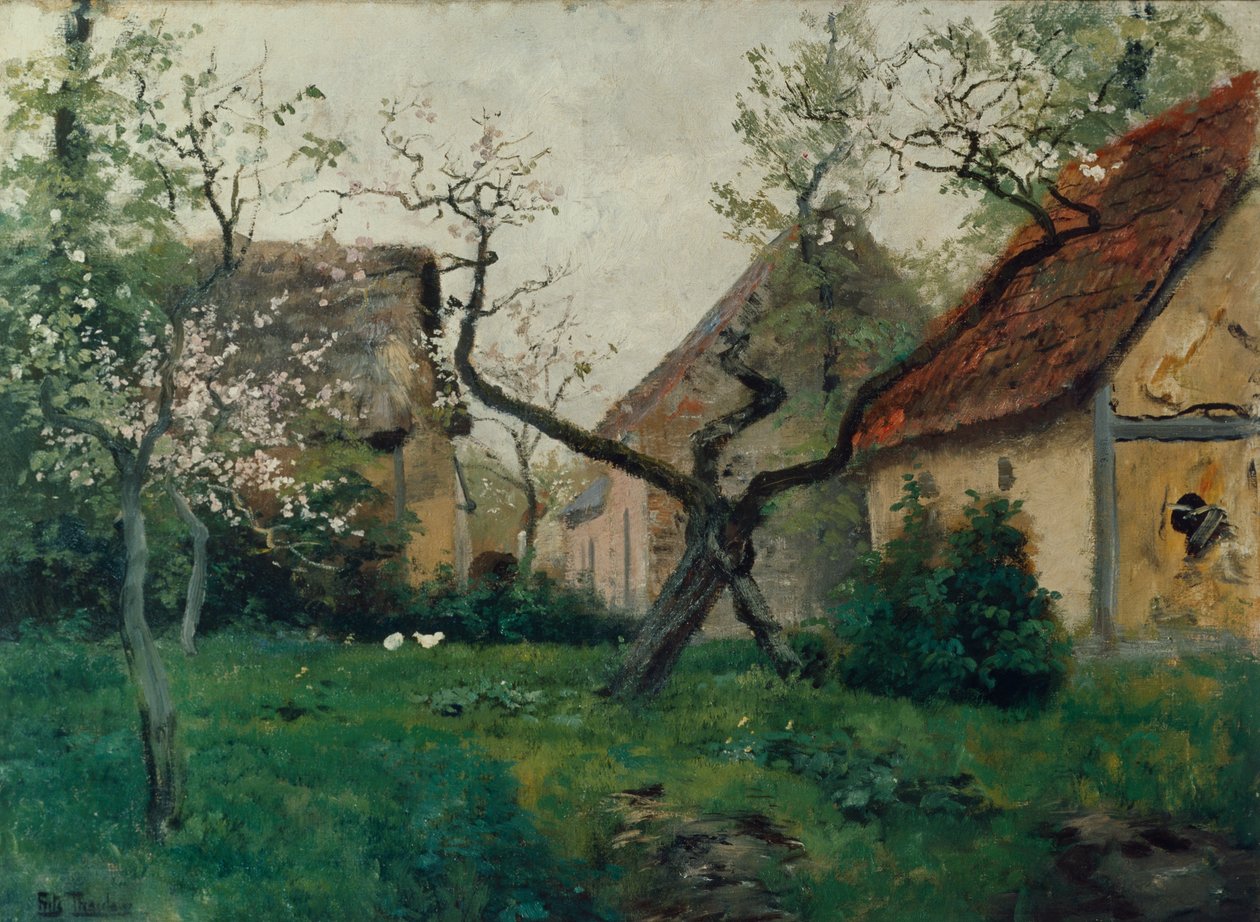 Jabloň v květu od Fritz Thaulow