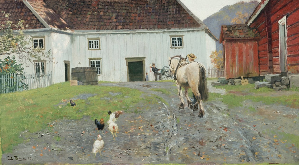 Na selském dvoře od Fritz Thaulow