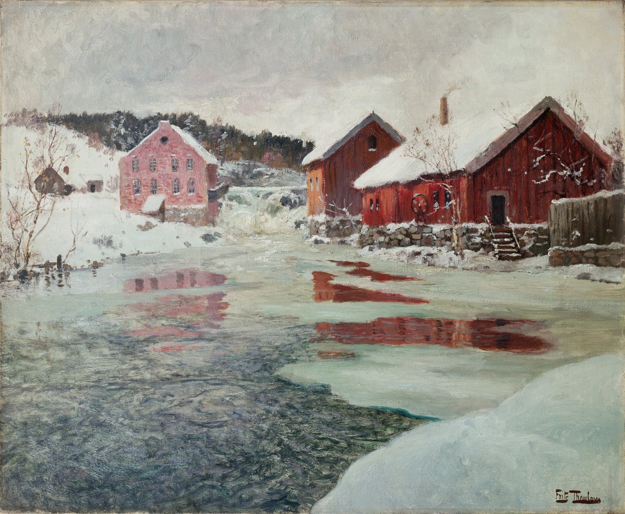 Od řeky Akers od Fritz Thaulow