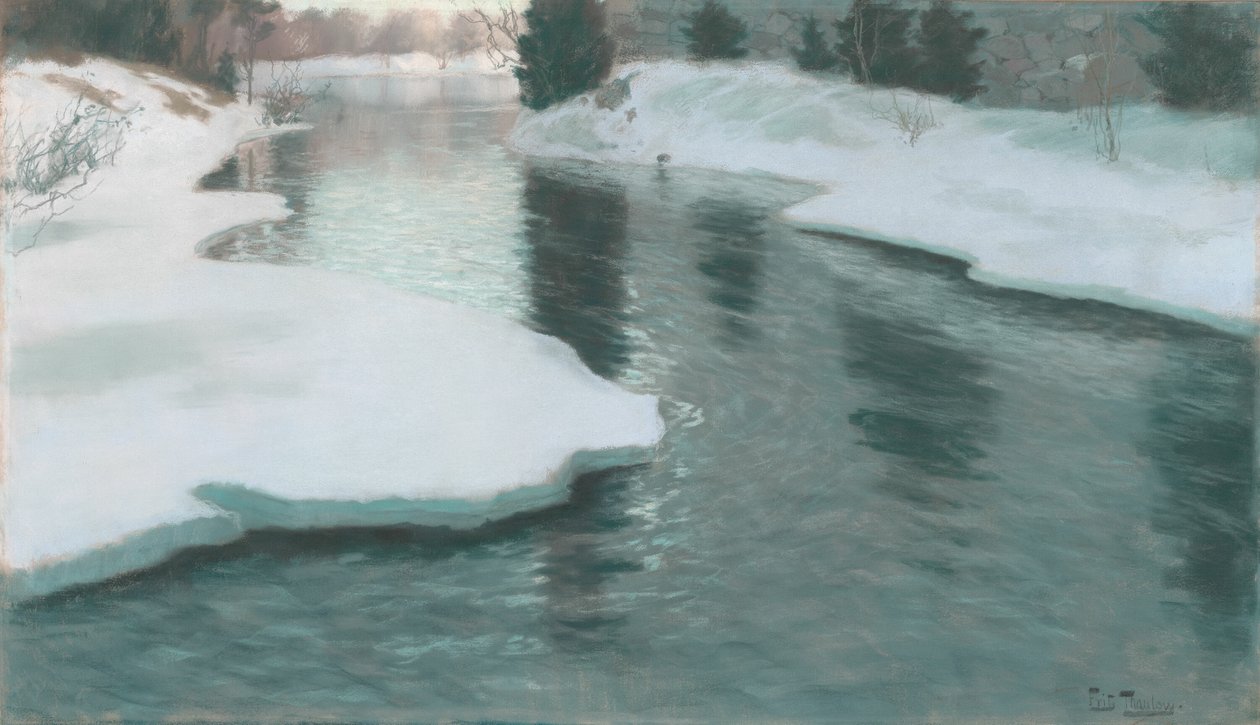 Tající sníh od Fritz Thaulow