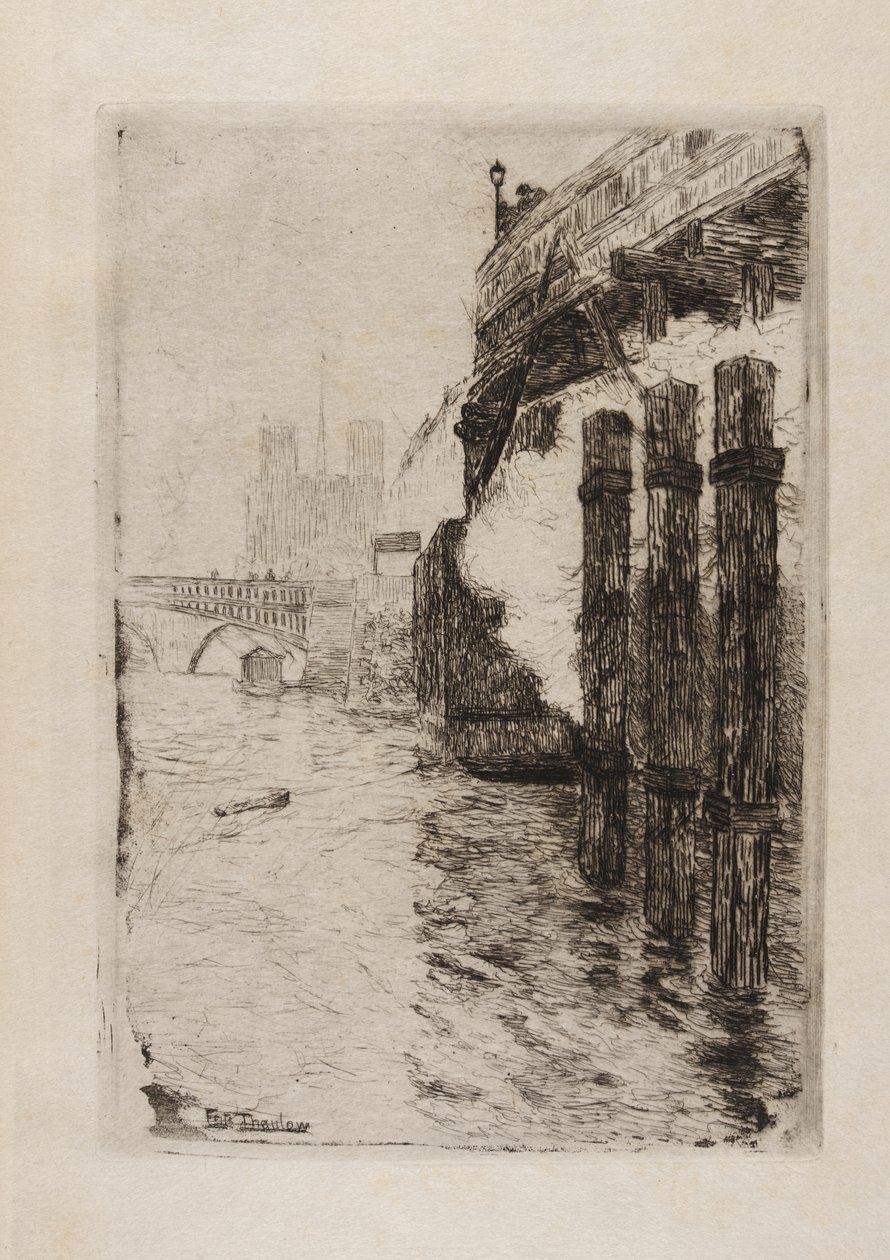 Most přes molo od Fritz Thaulow