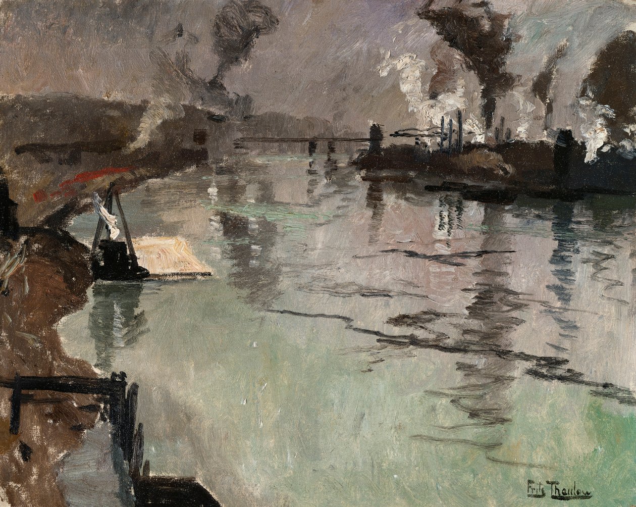 Komíny podél řeky od Frits Thaulow
