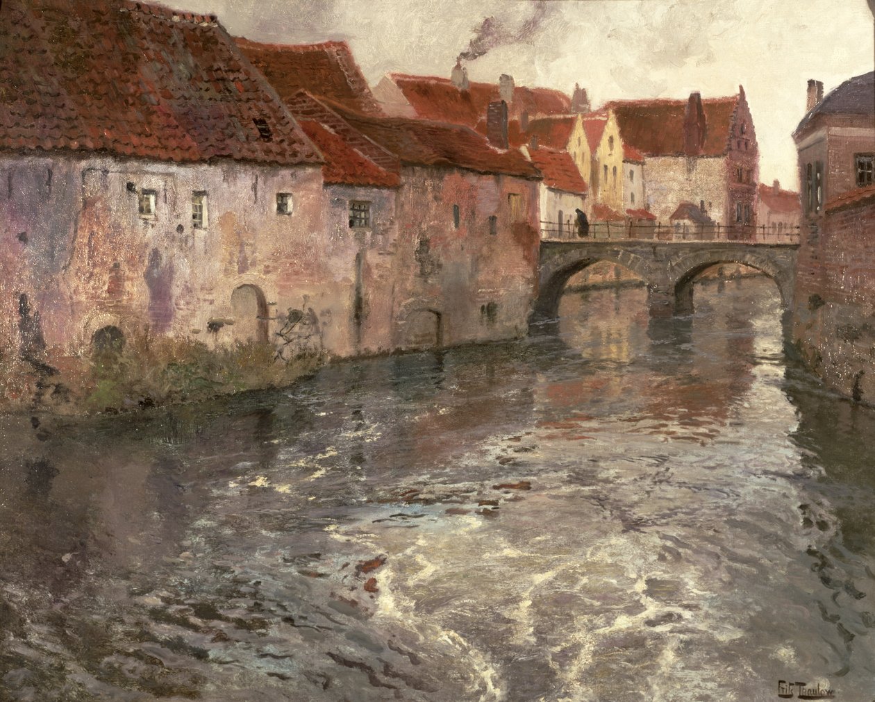 Most v Antverpách (nebo Oudenard), 1902 od Frits Thaulow