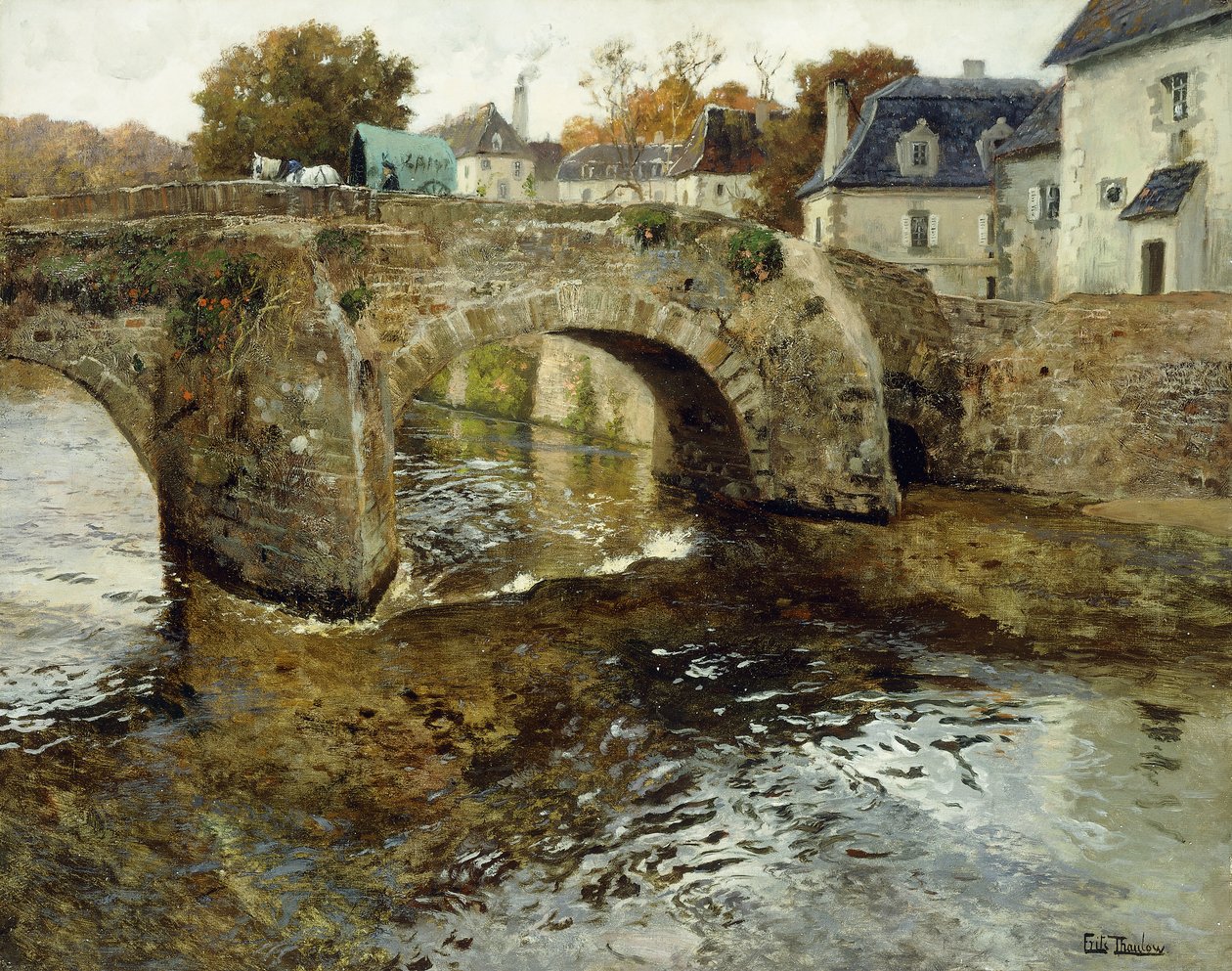 Starý kamenný most, od Frits Thaulow