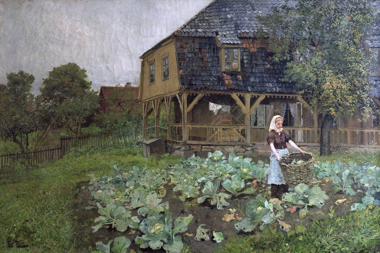 Panský dům na Grunerlokka (olej na plátně) od Fritz Thaulow
