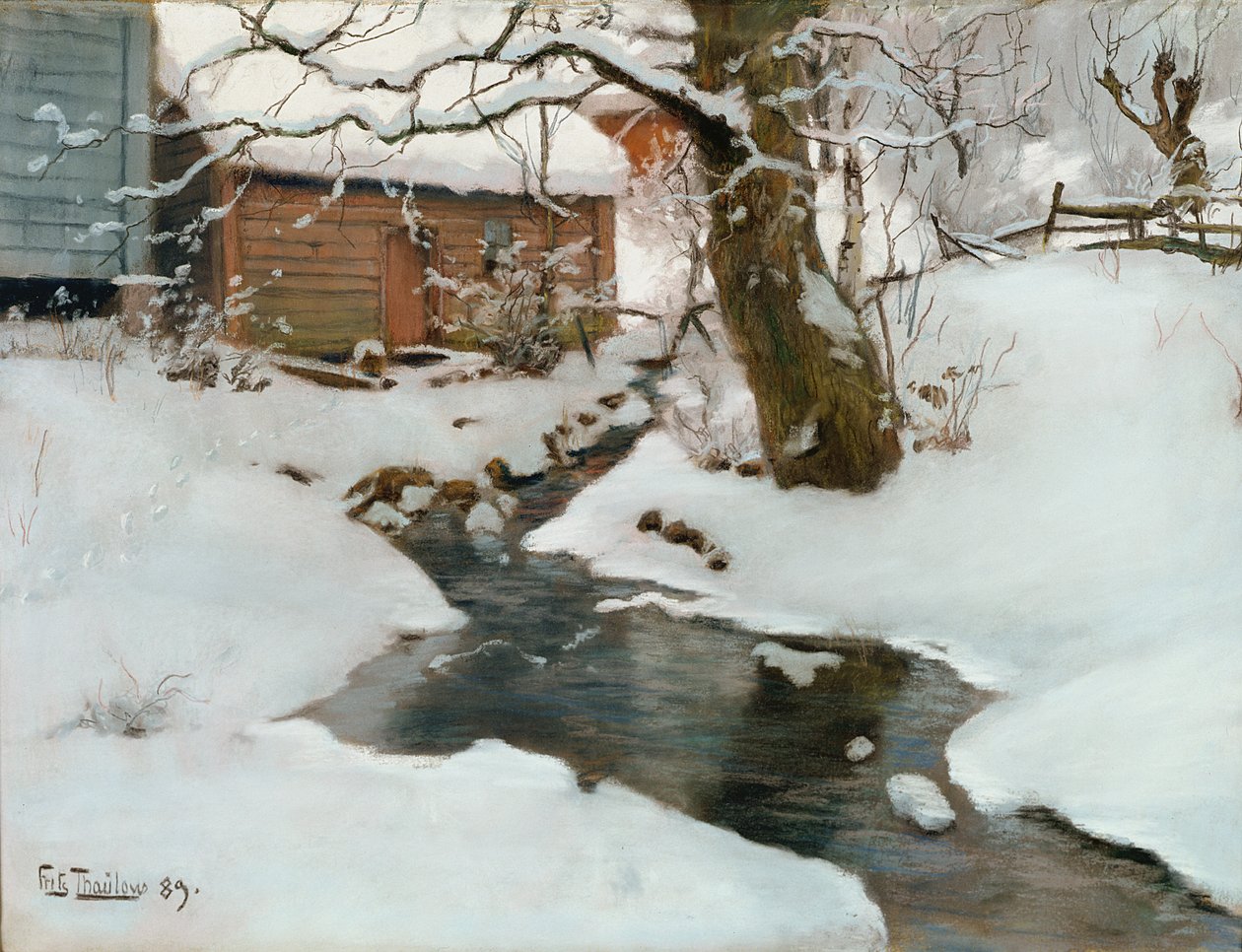 Zima na ostrově Stord, 1889 od Frits Thaulow