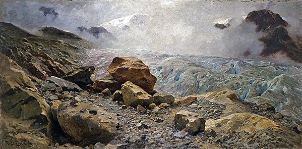 Ledovec (olej na plátně) od Fritz Wilhelm Rabending