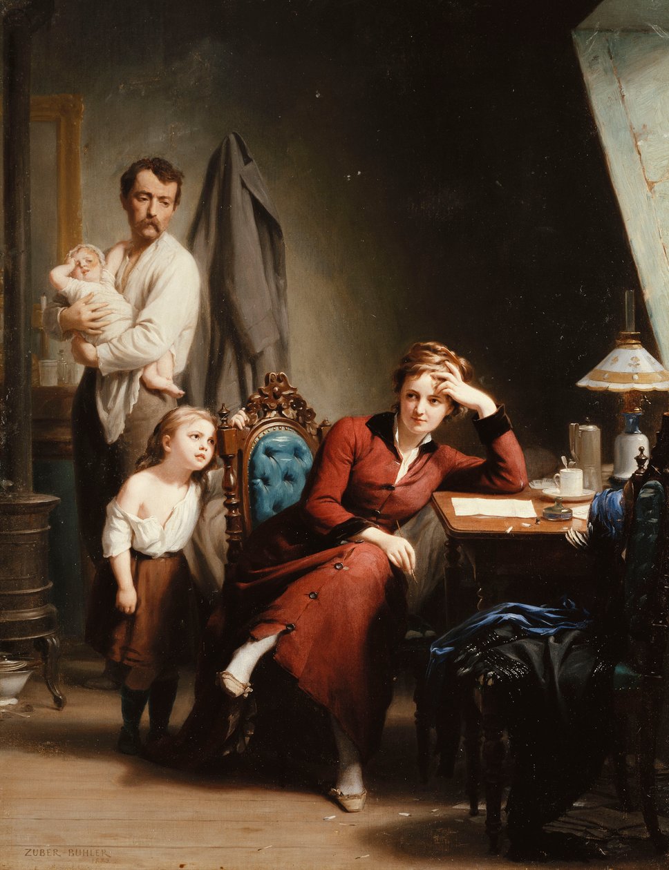 Básnířka, 1880 od Fritz Zuber Buhler