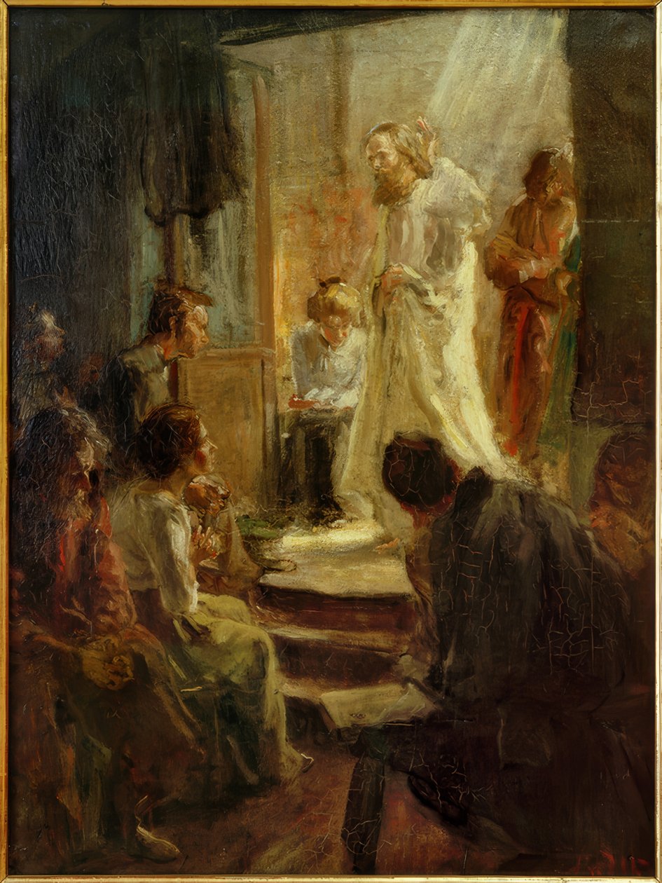 Kázání Kristovo od Fritz von Uhde