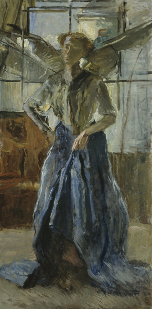 Engel v ateliéru od Fritz von Uhde