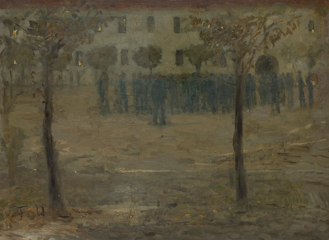 Jsem Kasernenhof od Fritz von Uhde