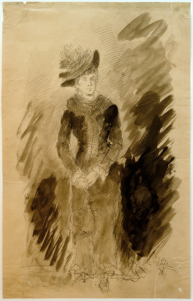 Mladá žena (portrét snoubenky Amalie Endres) od Fritz von Uhde