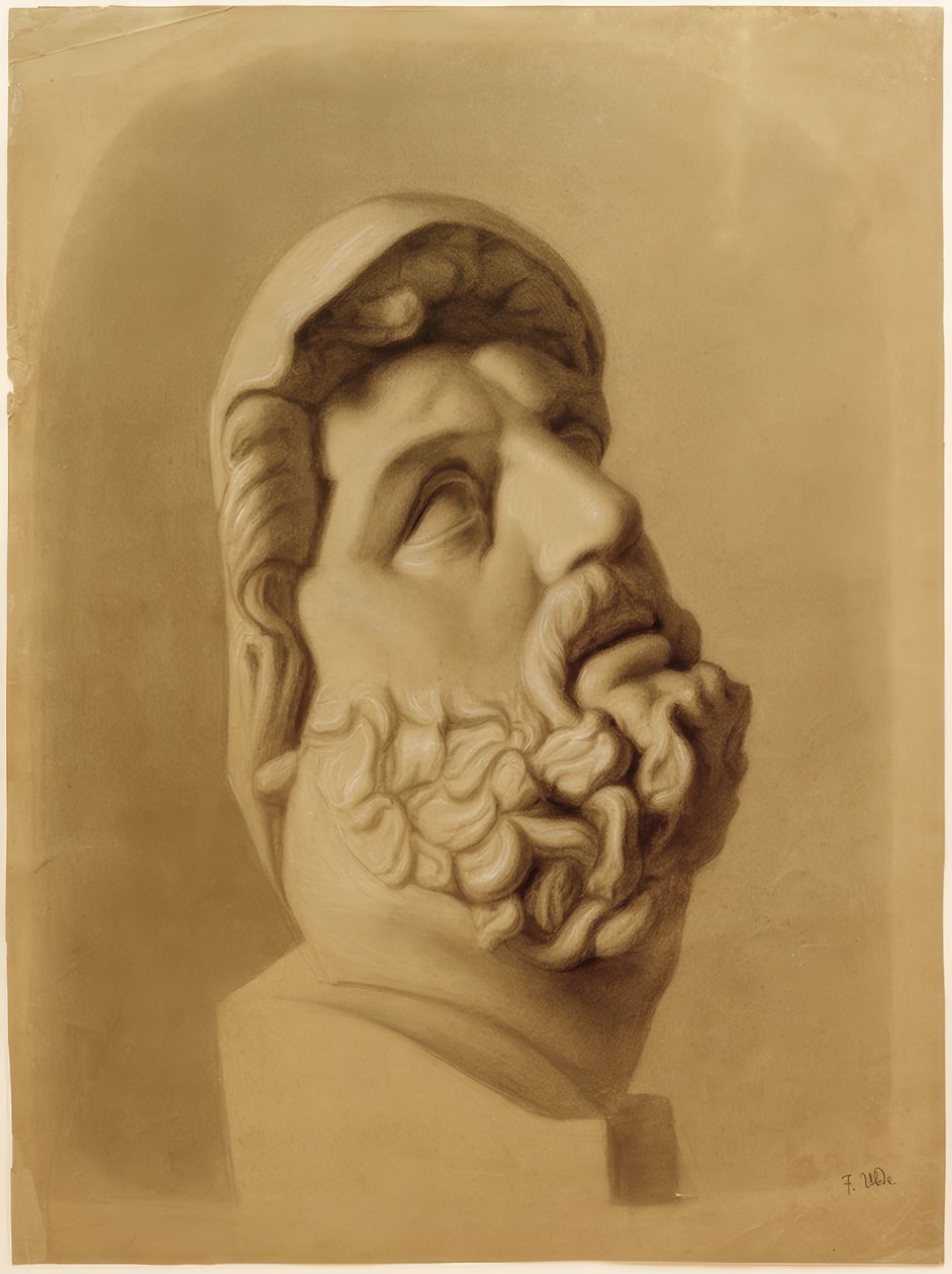 Kopfdetail des Laokoon od Fritz von Uhde