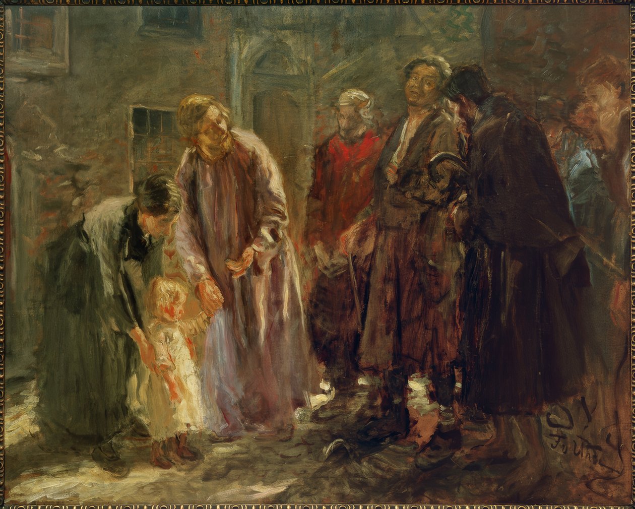A Ježíš zavolal dítě... od Fritz von Uhde