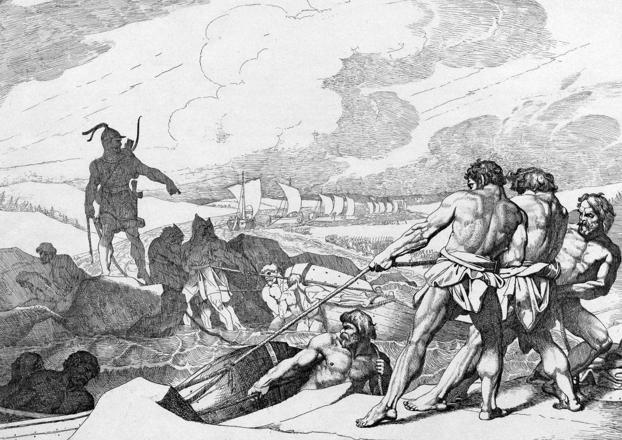 Oleg Novgorodské tažení proti Konstantinopoli před rokem 1839 od Fyodor Antonovich Bruni