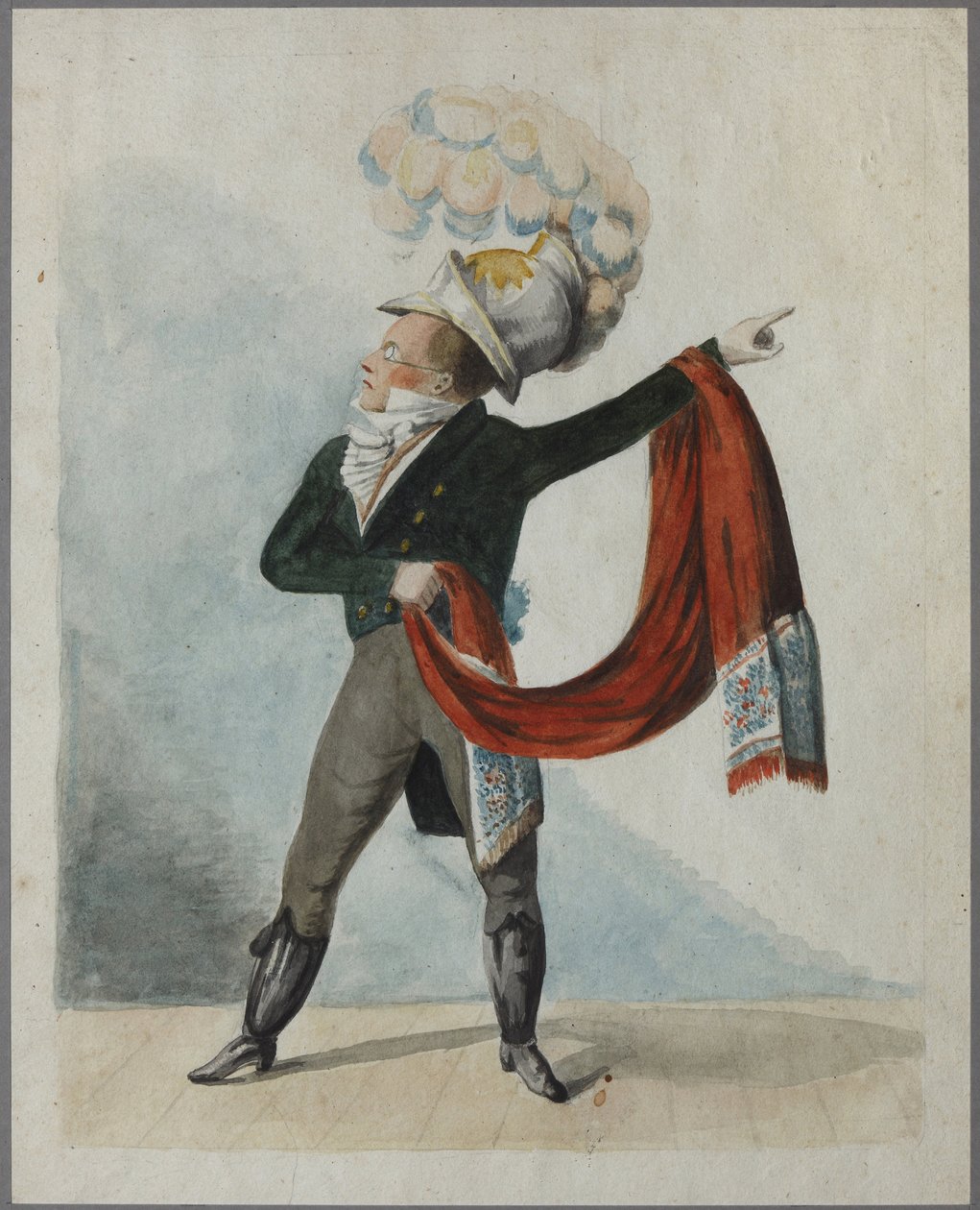 Fjodor Fjodorovič Kokoškin (1773-1838) par Sotnikov, Fjodor Grigorjevič (aktivní počátek 19. století). Akvarel na papíře, První čtvrtina 19. stol., Státní muzeum A.S. Puškin, Moskva od Fyodor Grigoryevich Sotnikov