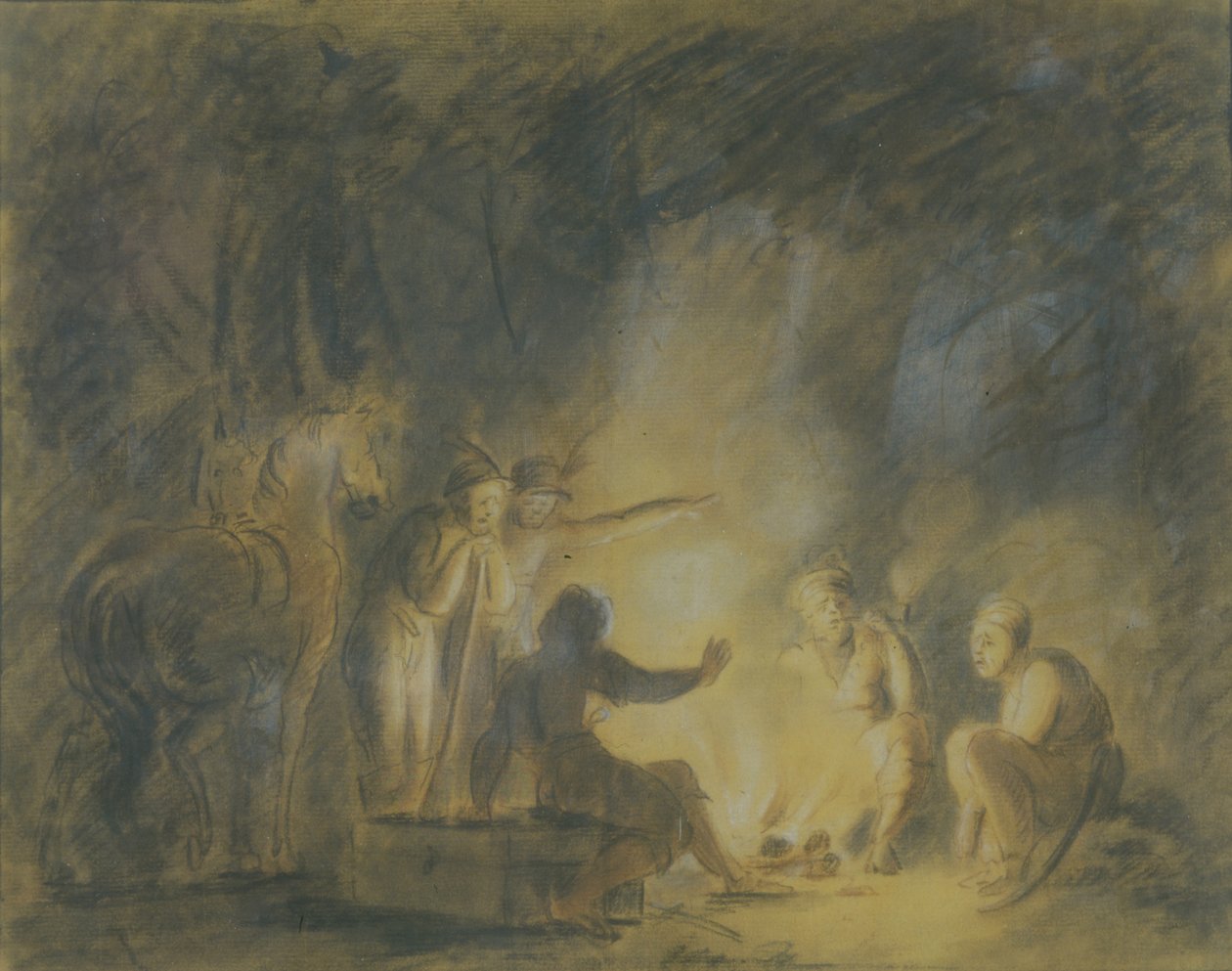 U táborového ohně, 1806 od Fyodor Petrovich Tolstoy