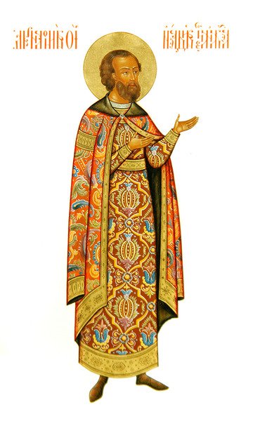 Velkokníže Andrej Ioannovič Bogoljubskij, asi 1825-50 (kvaš na pergamenu) od Fyodor Solntsev