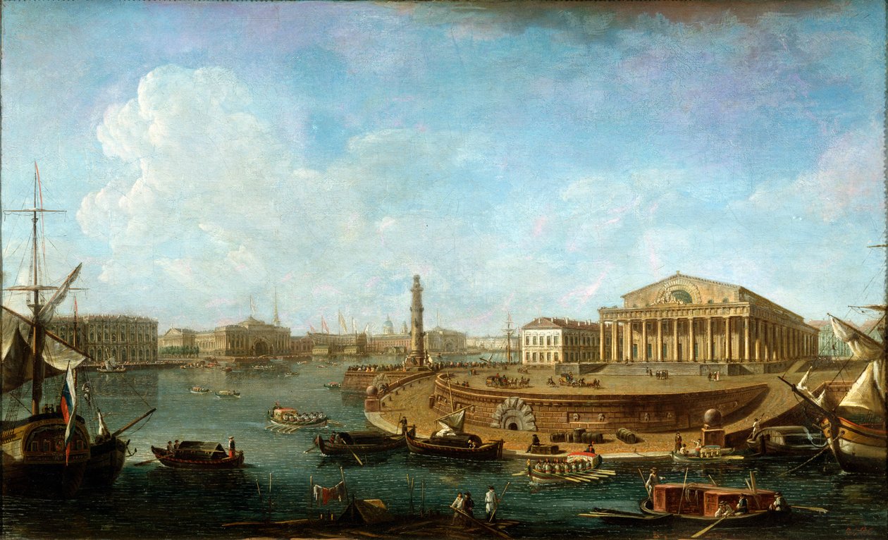 „Burza a admiralita při pohledu z Petropavlovské pevnosti“, Petrohrad, 1810. od Fyodor Yakovlevich Alexeev