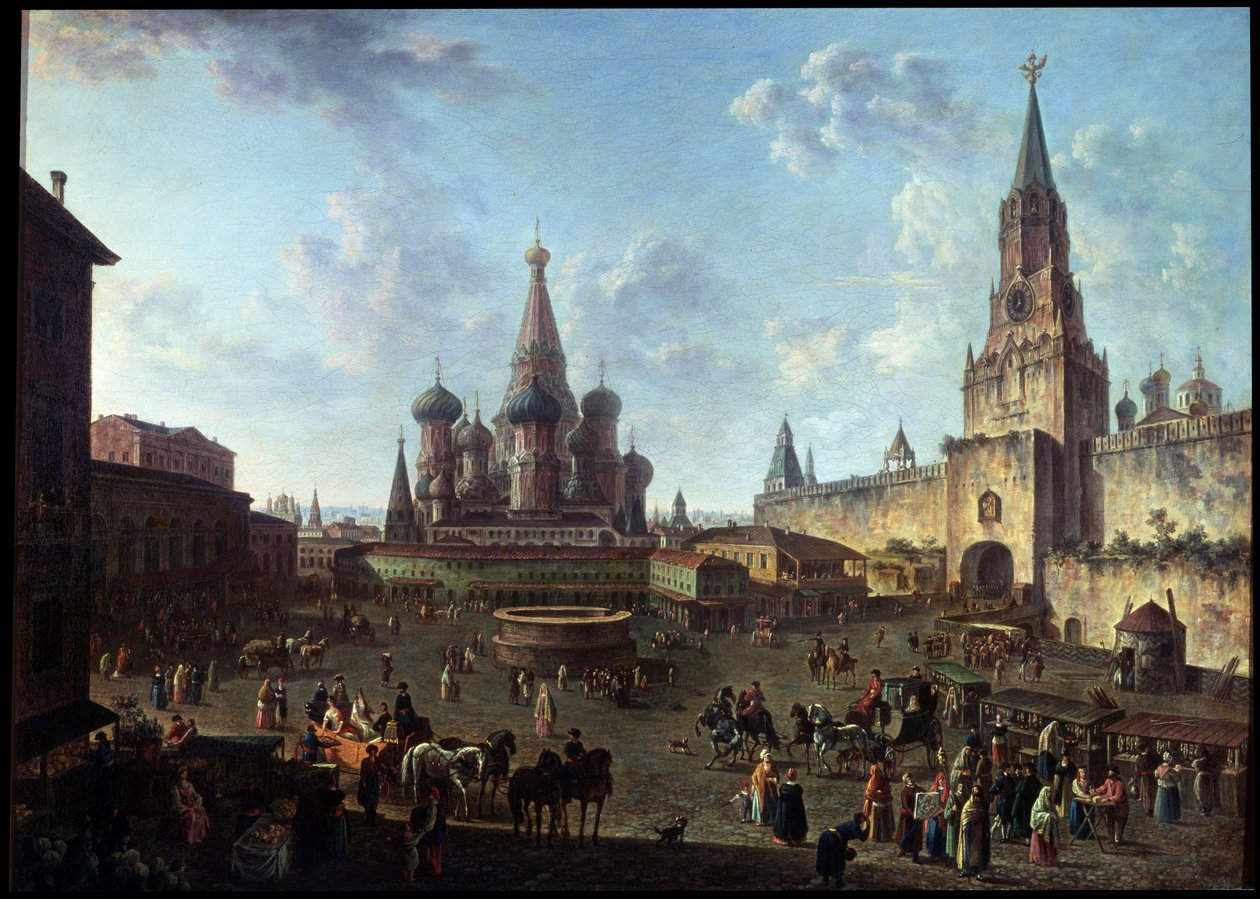 „Rudé náměstí v Moskvě“, 1801. od Fyodor Yakovlevich Alexeev