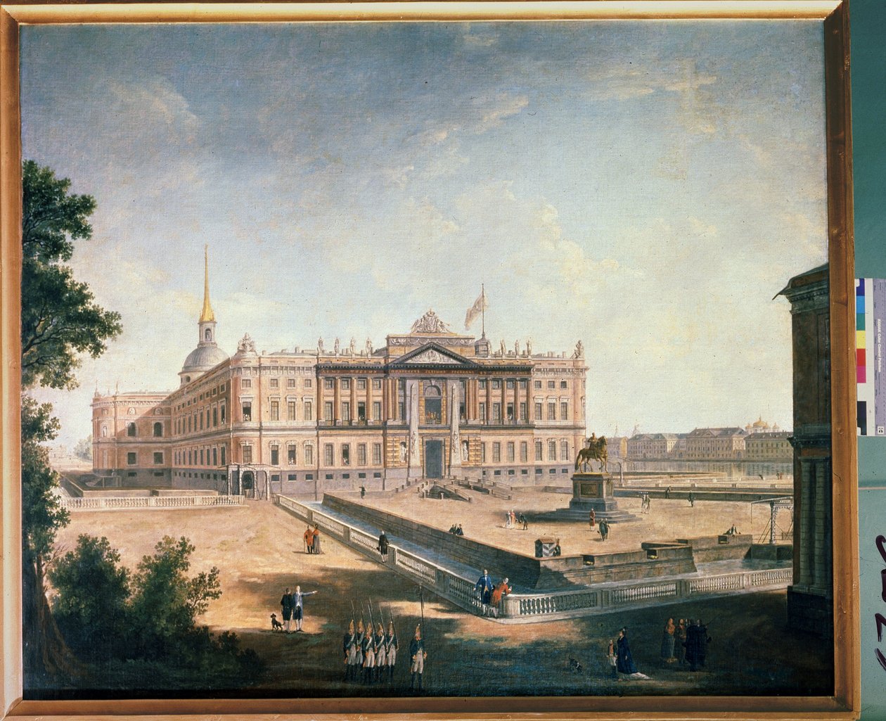 Pohled na Michaelův palác a connetable náměstí v Petrohradu. Obraz Fjodora Jakovleviče Alexejeva (1753-1824). Olej na plátně od Fyodor Yakovlevich Alexeev