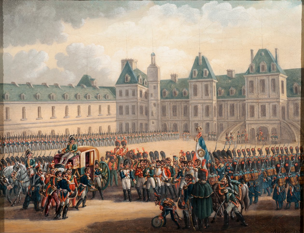 Napoleonovo rozloučení ve Fontainebleau, 20. dubna 1814, 1835 od G. Beaufort