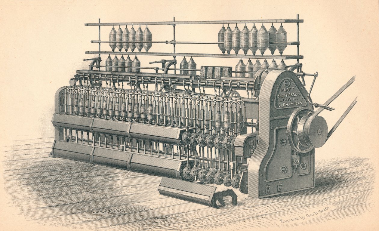 Finishing Roving Frame, Platt, Brothers & Co. Oldham