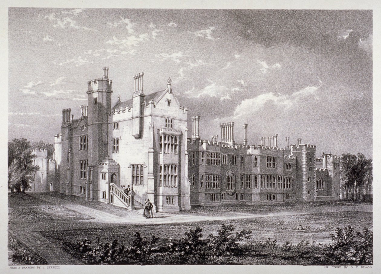 Pohled na palác Lambeth, Londýn, c1830 od GF Bragg