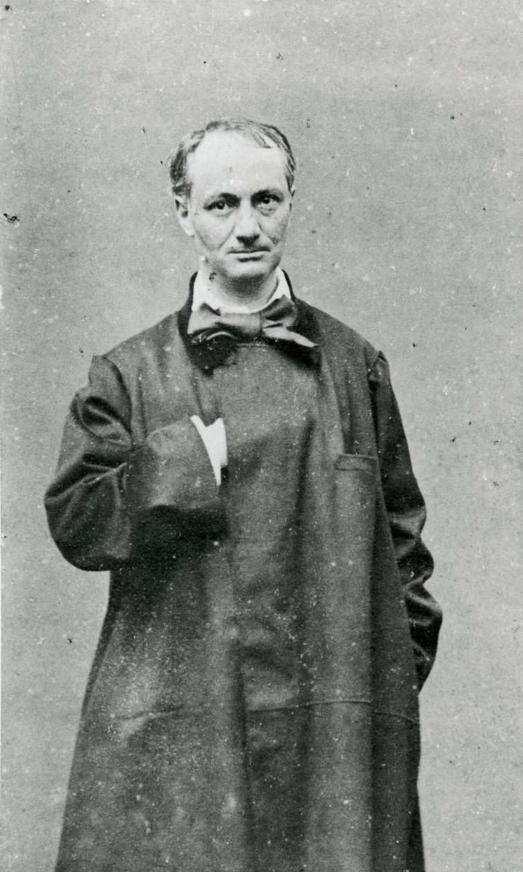 Charles Baudelaire (1821-67) (černobílá fotografie) od G.M. Lege