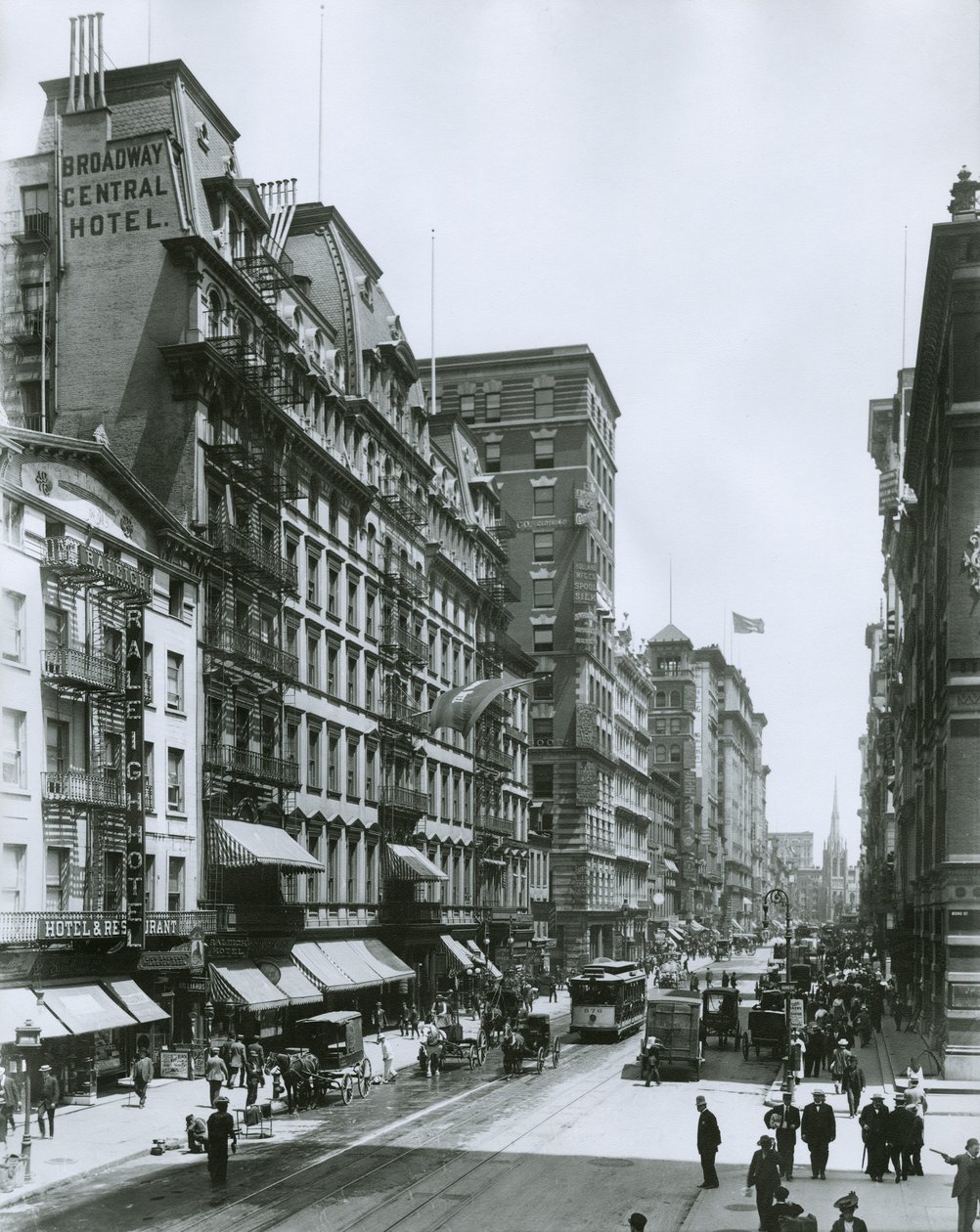 Broadway při pohledu na sever od Bond Street, New York City od G.P. Hall und Sohn