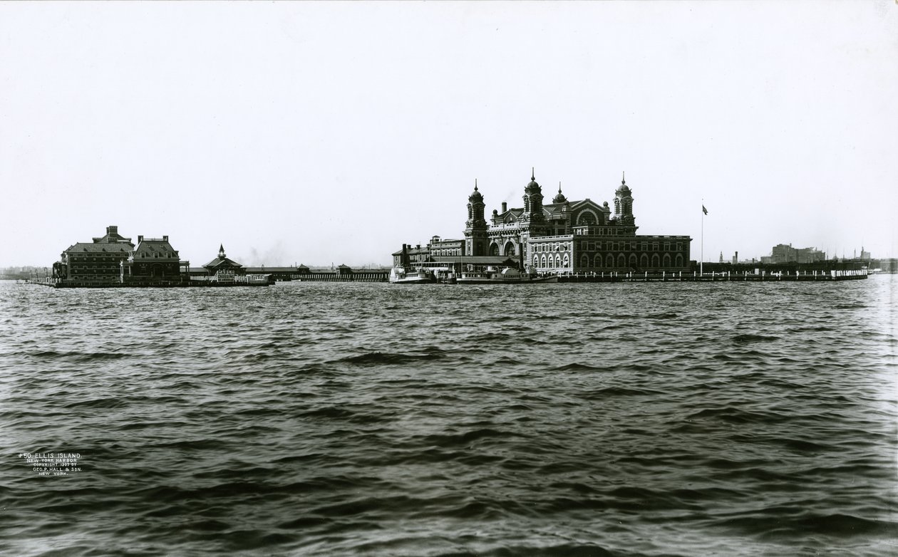 Ellis Island, New York Harbour, 1903 od G.P. Hall und Sohn