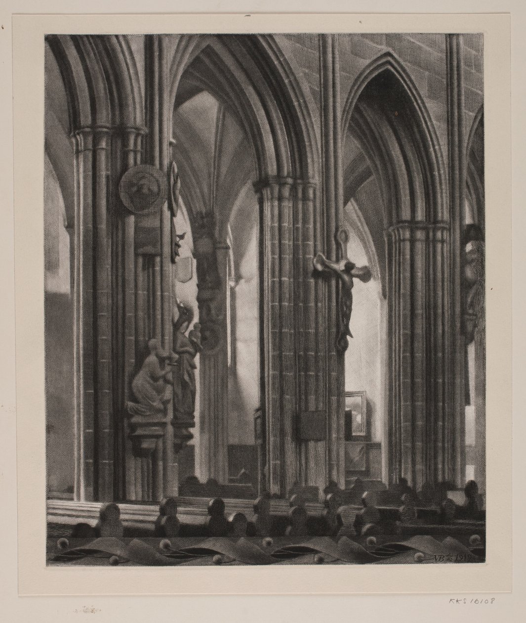 Interiér kostela od G.V. Blom