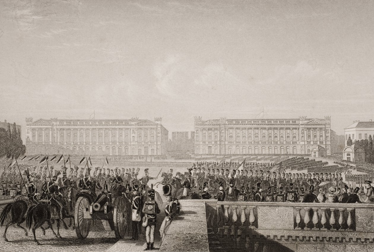 Vstup spojenců do Paříže v roce 1815, ilustrace z 