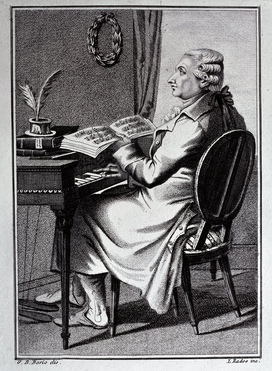 Kresba portrétu Antonia Sachiniho od G. B. Bosio
