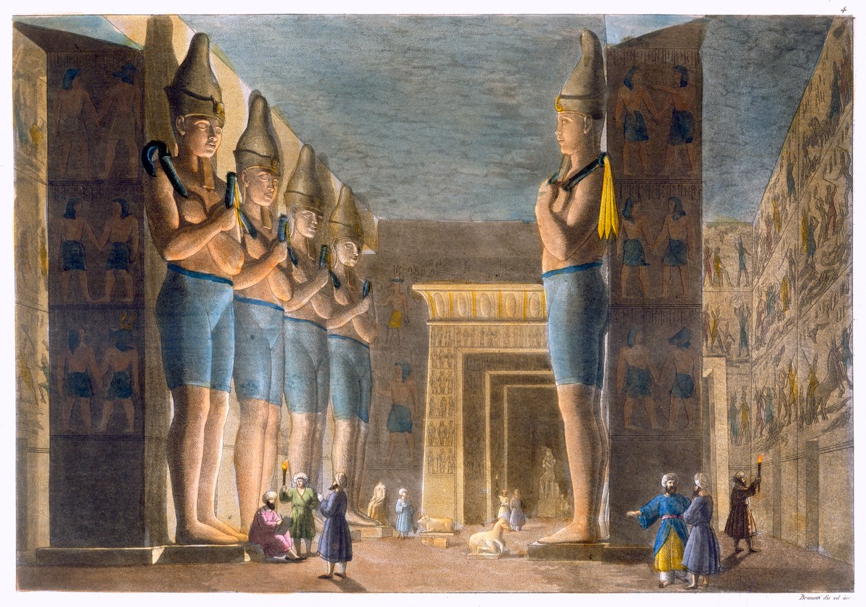 Chrám Rameses II, Abu Simbel, Egypt, c1820-1839 od G Bramati