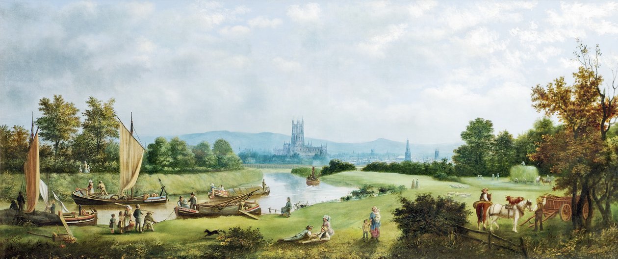 Nádherné léto, Gloucester od severozápadu, 1879 od G. F. Walton