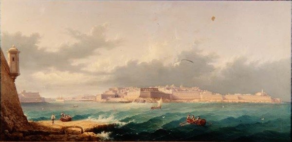 Valletta a Grand Harbour z Ricasoli Point od G. Gianni