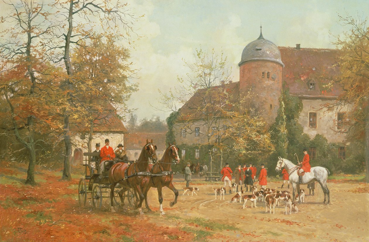Příjezd na lov, 19. století od G. Koch