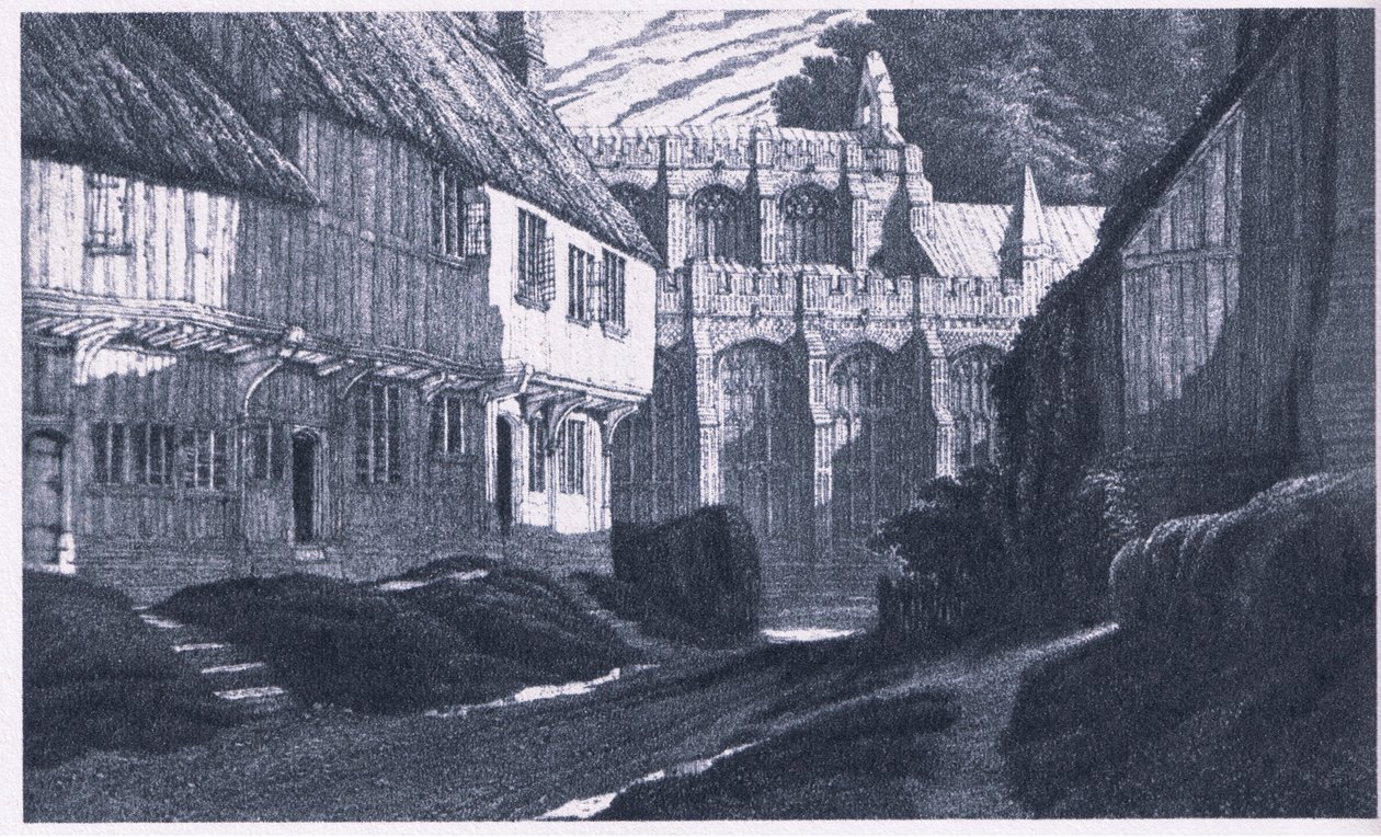 Vzpomínka na Clavering Essex (barevné lito) od G. L. Grigg