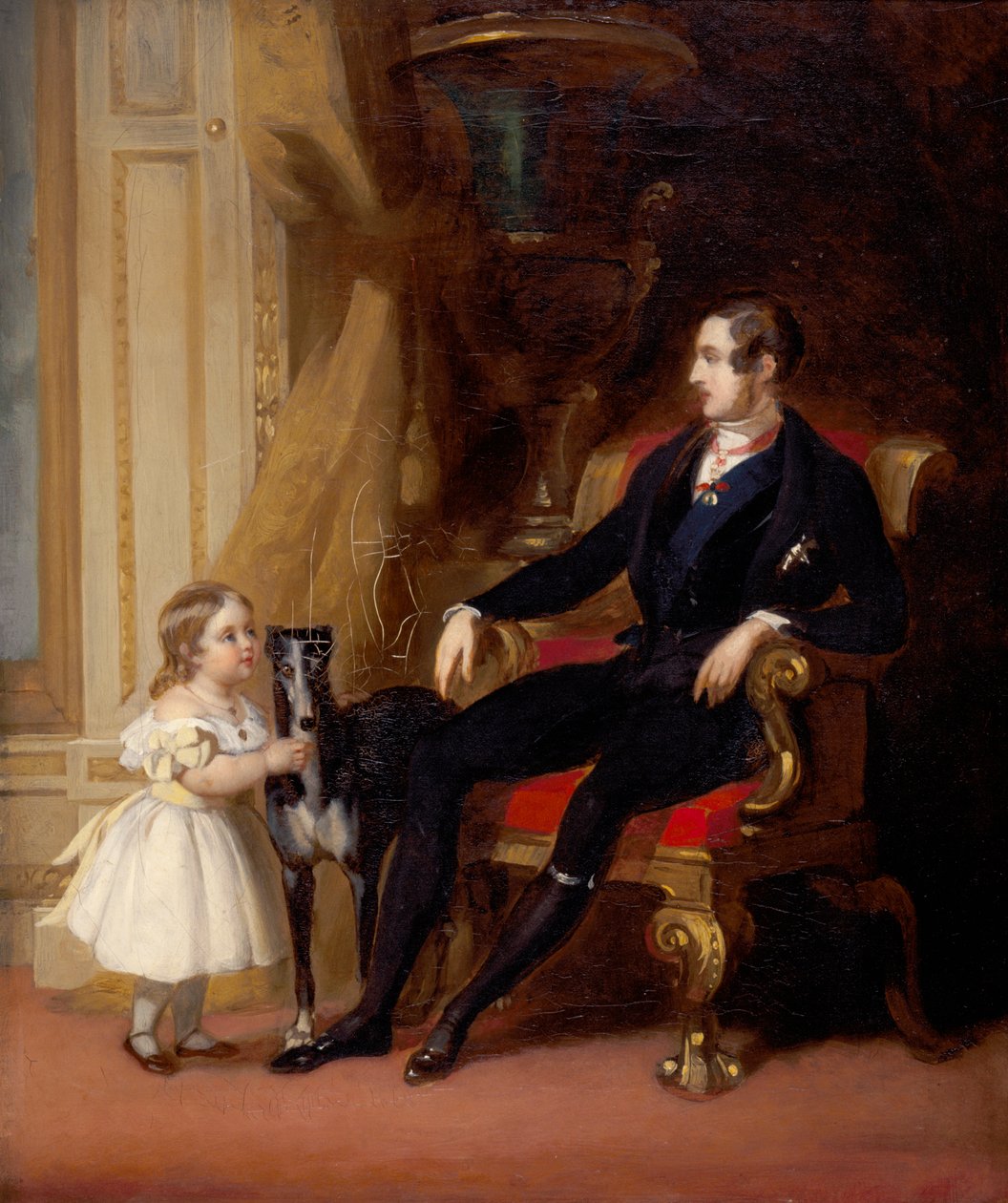 Albert Prince Consort s princeznou Victorií a Eos, c1843 od G Lucas