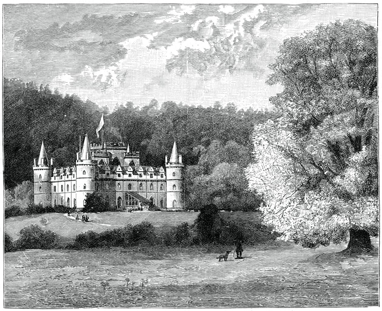 Hrad Inveraray, západní Skotsko, 1900. od G. W. Wilson and Company