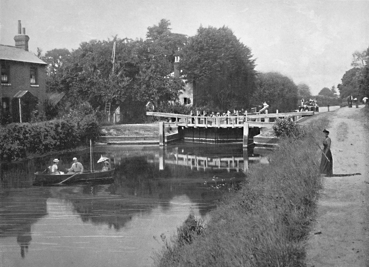 Sonning Lock: On the Thames, c1896 od G. W. Wilson and Company