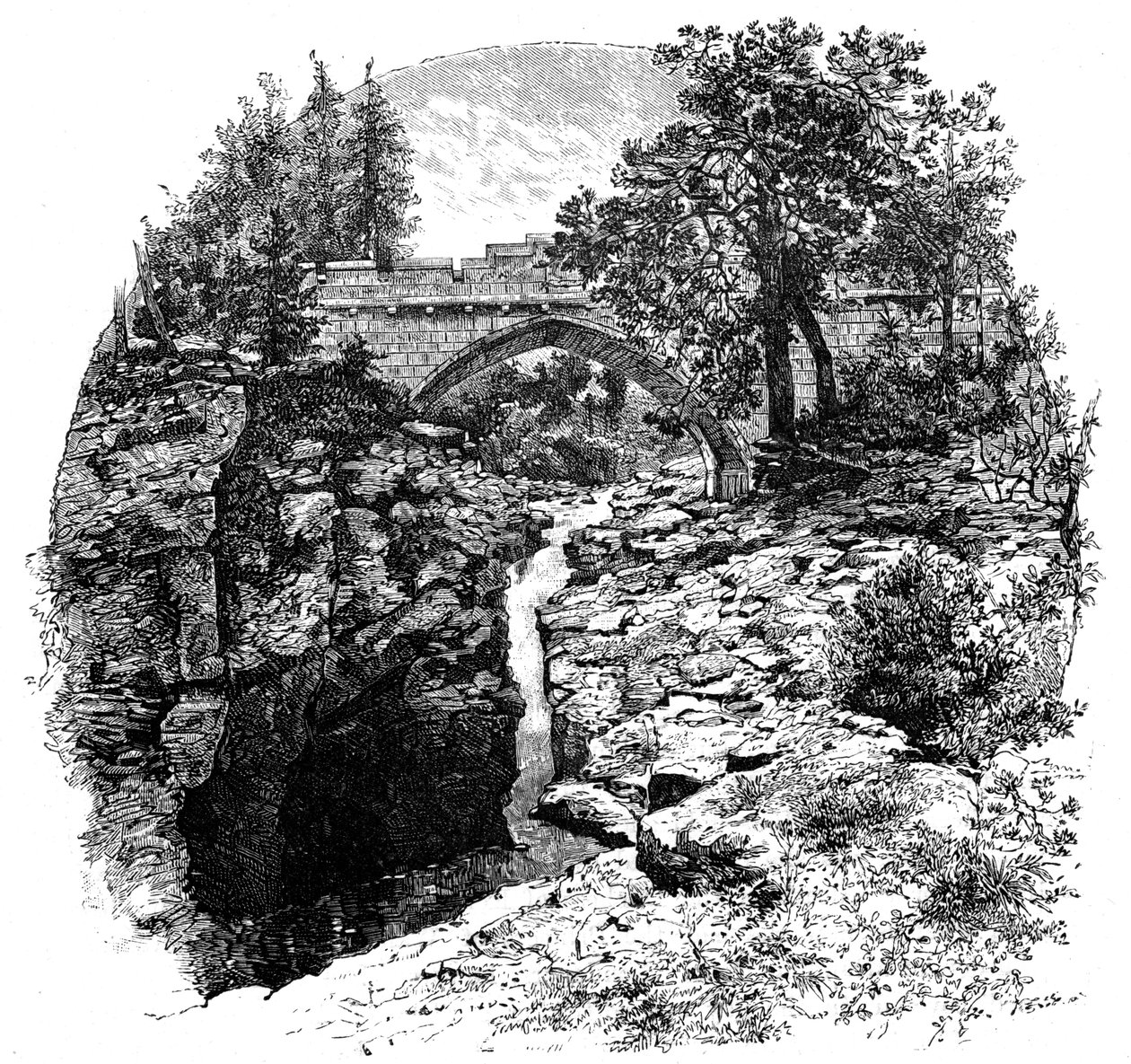 The Linn of Dee, Aberdeenshire, Skotsko, 1900. od G. W. Wilson and Company