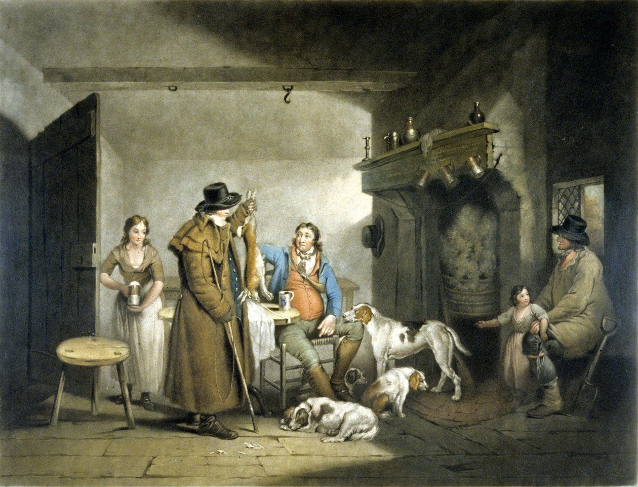 Inside a Country Alehouse, vyryto Williamem Wardem od G. and Ward J. Morland