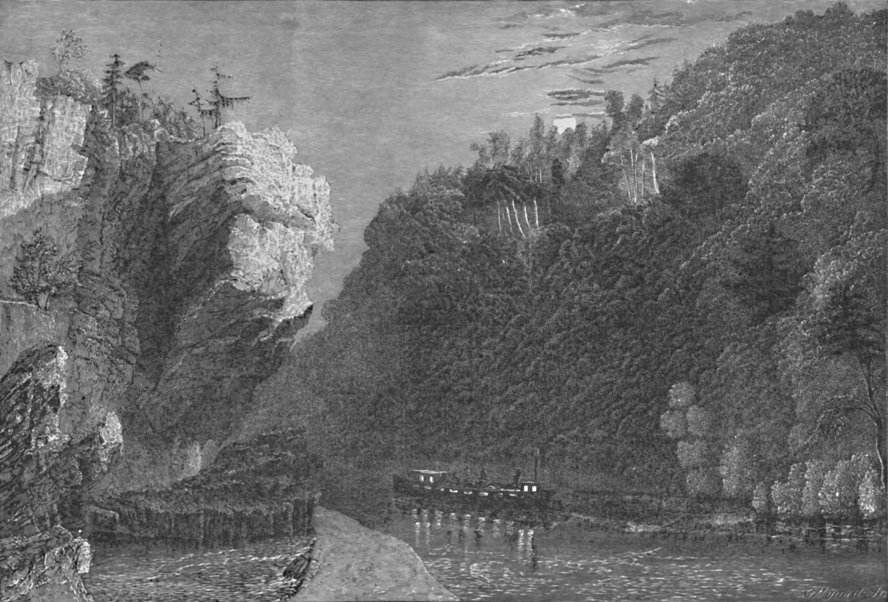 Bluff na Erie Canal, poblíž Little Falls, 1883 od G. Wyand