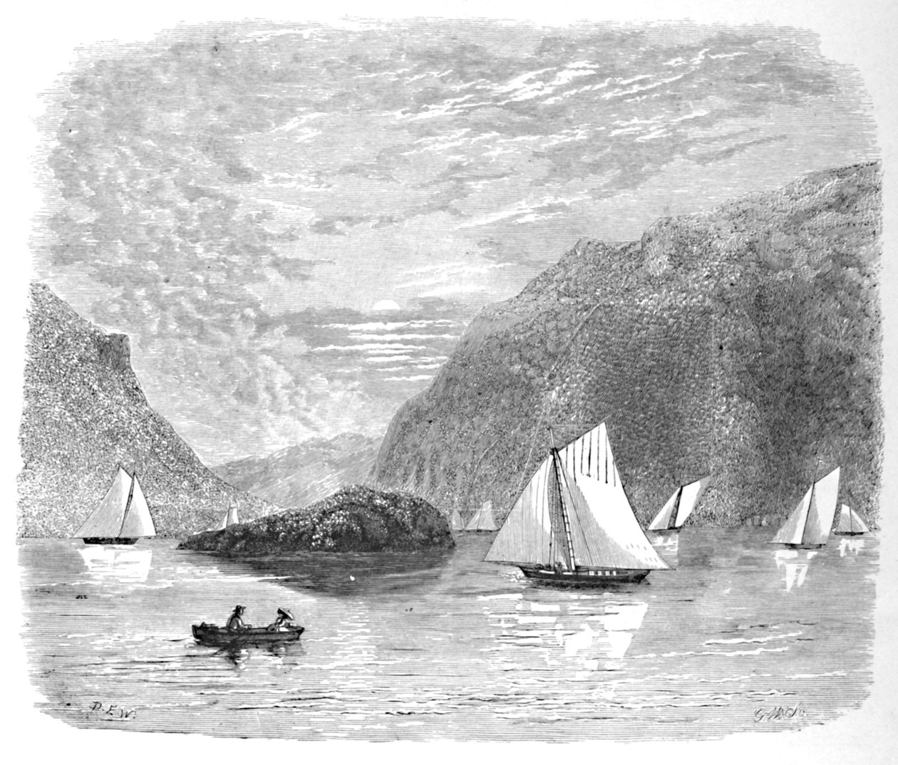 Vchod do Vysočiny poblíž Newburghu, 1883 od G. Wyand
