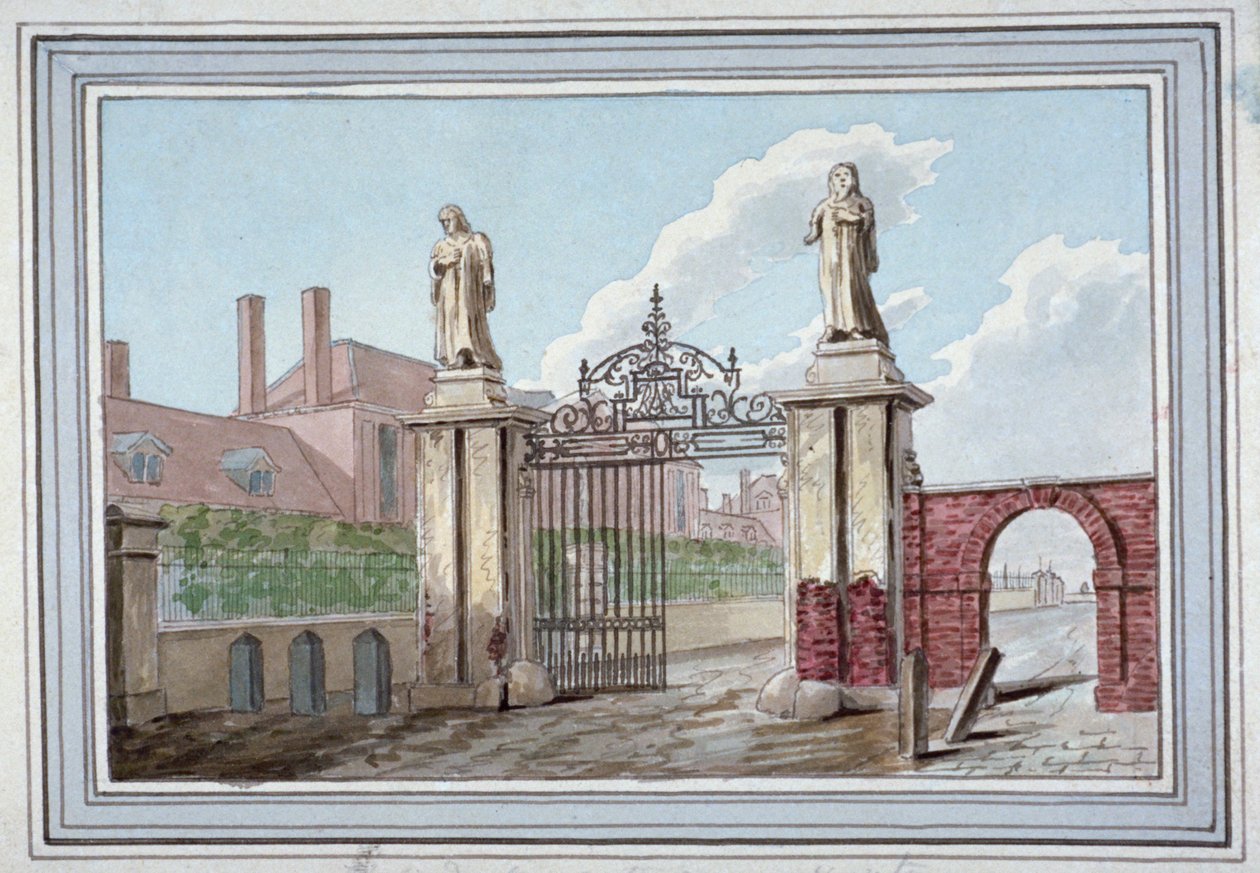 Vchod do almužny galanterie v Pitfield Street, Shoreditch, Londýn, c1830 od G Yates