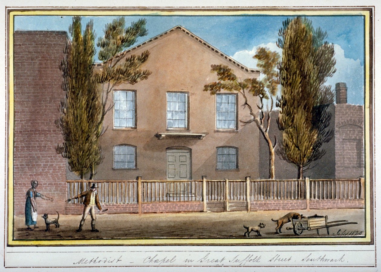 Metodistická kaple, Great Suffolk Street, Southwark, Londýn, 1825 od G Yates